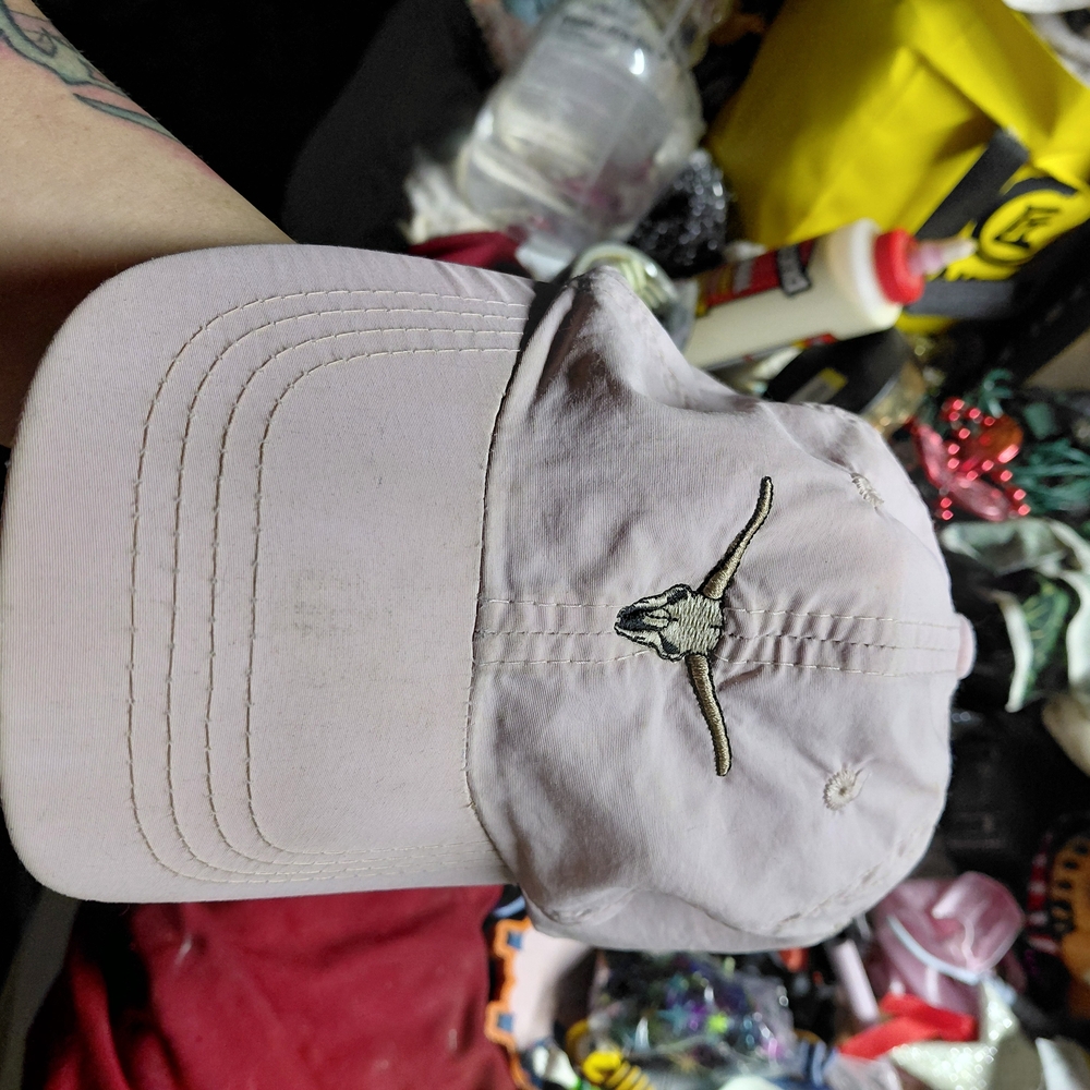 Vintage Texas Longhorns Hat Cap Womens Nylon Embroidered Pink Strapback TownTalk